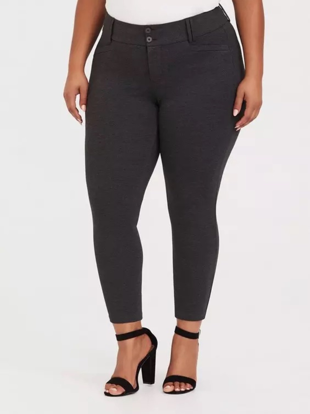 NWT Studio by Torrid Ankle Skinny Luxe Ponte Mid-Rise Pants Charcoal Gray 12